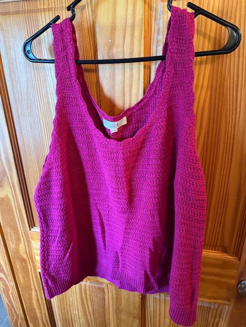 Fuchsia Loft Sweater Tank Top